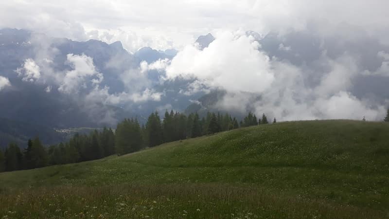 Panorama da baita Col Mont