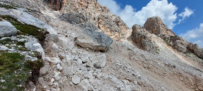 Smottamenti sul ghiaione