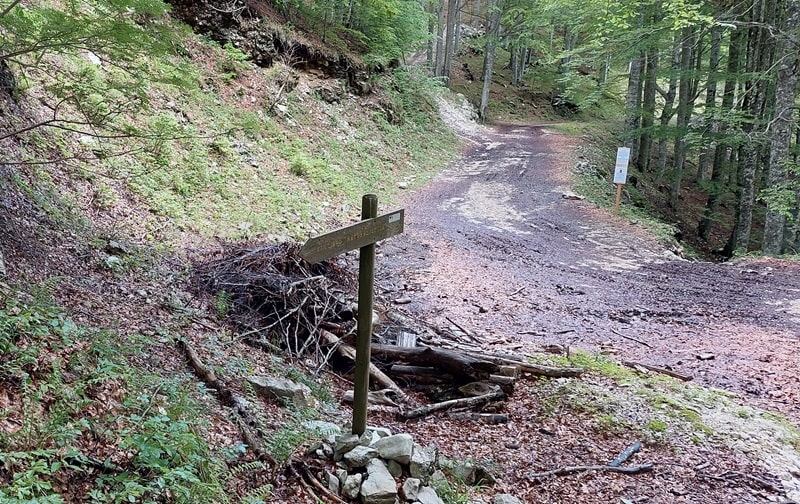 Sentieri F1 e F2, e strada del Taffarel