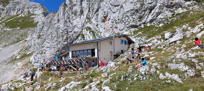 Rifugio Semenza, un agosto.